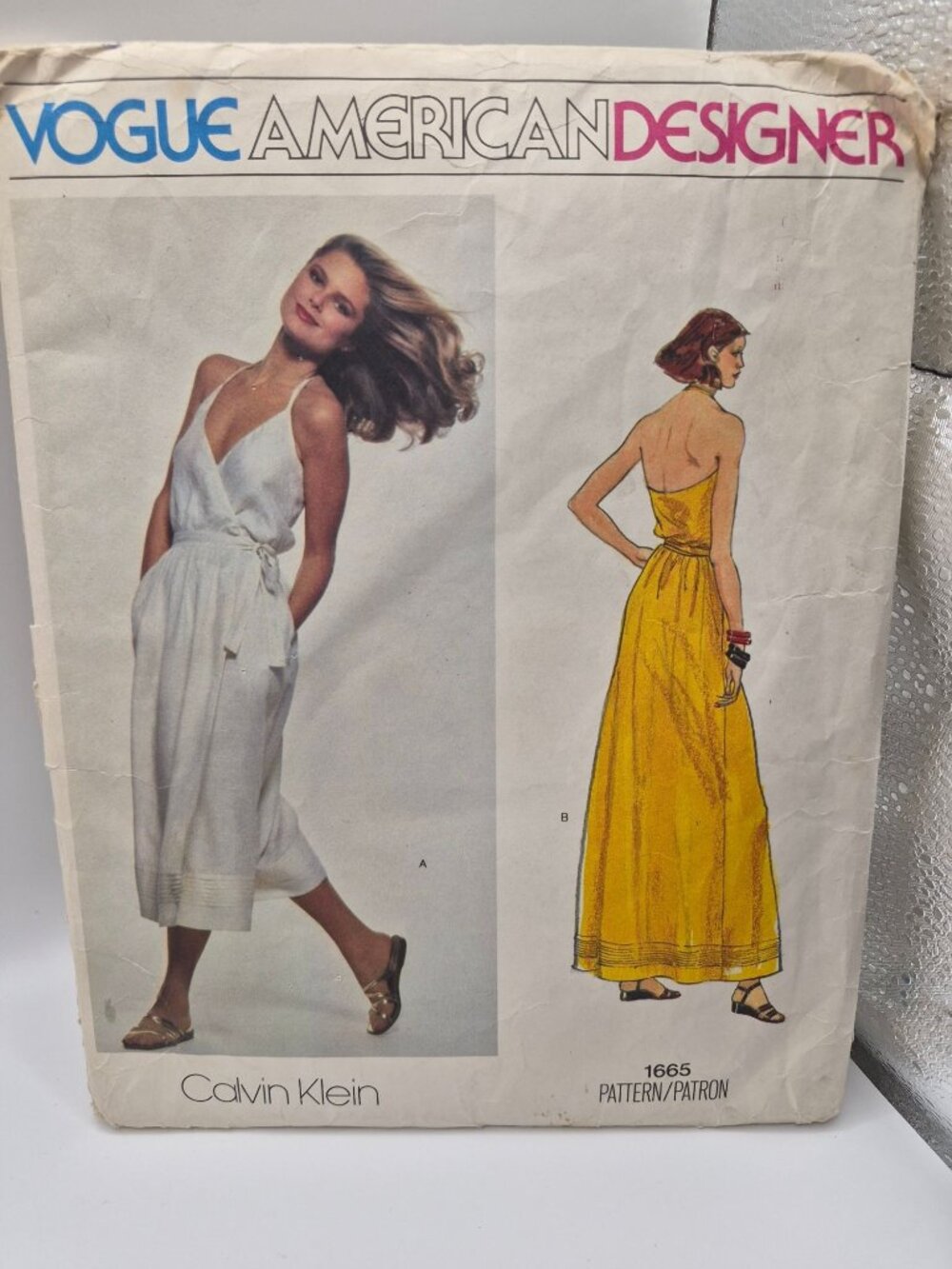 Vogue American Designer Calvin Klein Sewing Pattern 1665 Misses Size 10 Halter